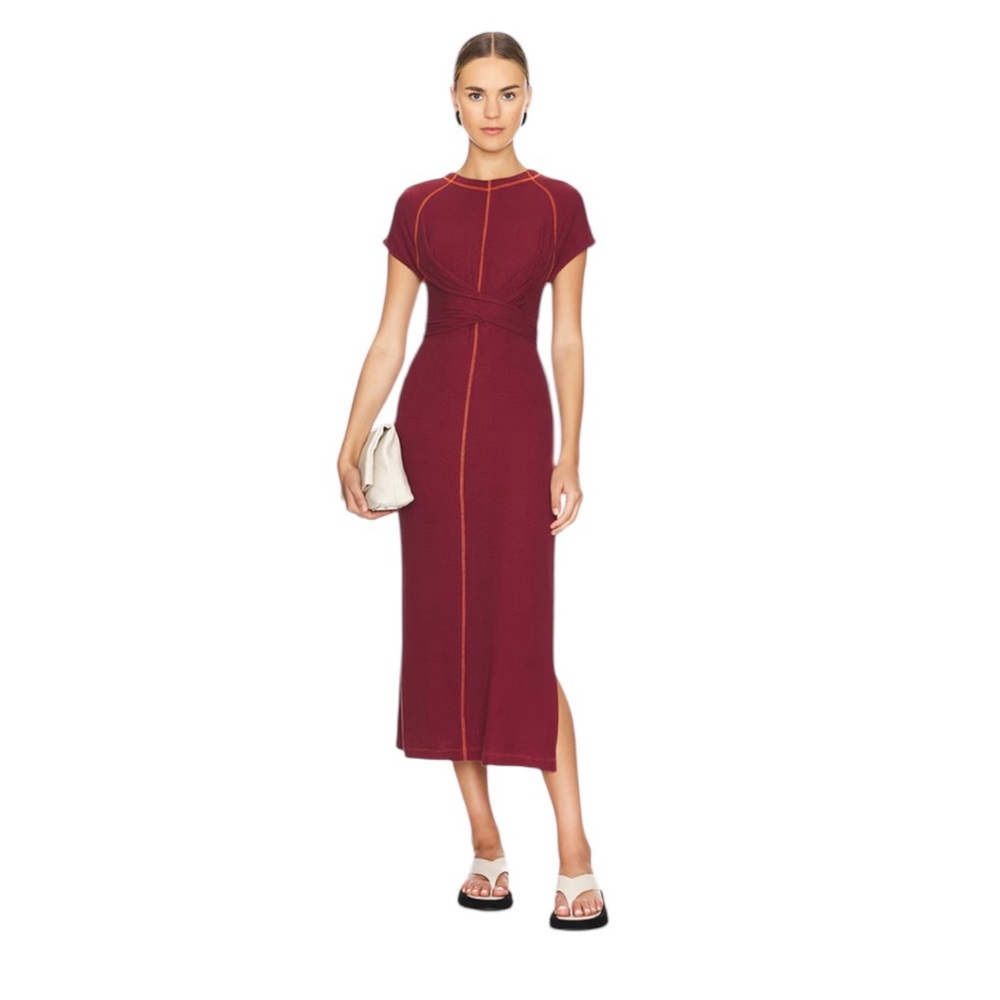 NWT Free People Sunni Tie Back Maxi Dress IN WILD GINGER Medium - Picture 3 of 9